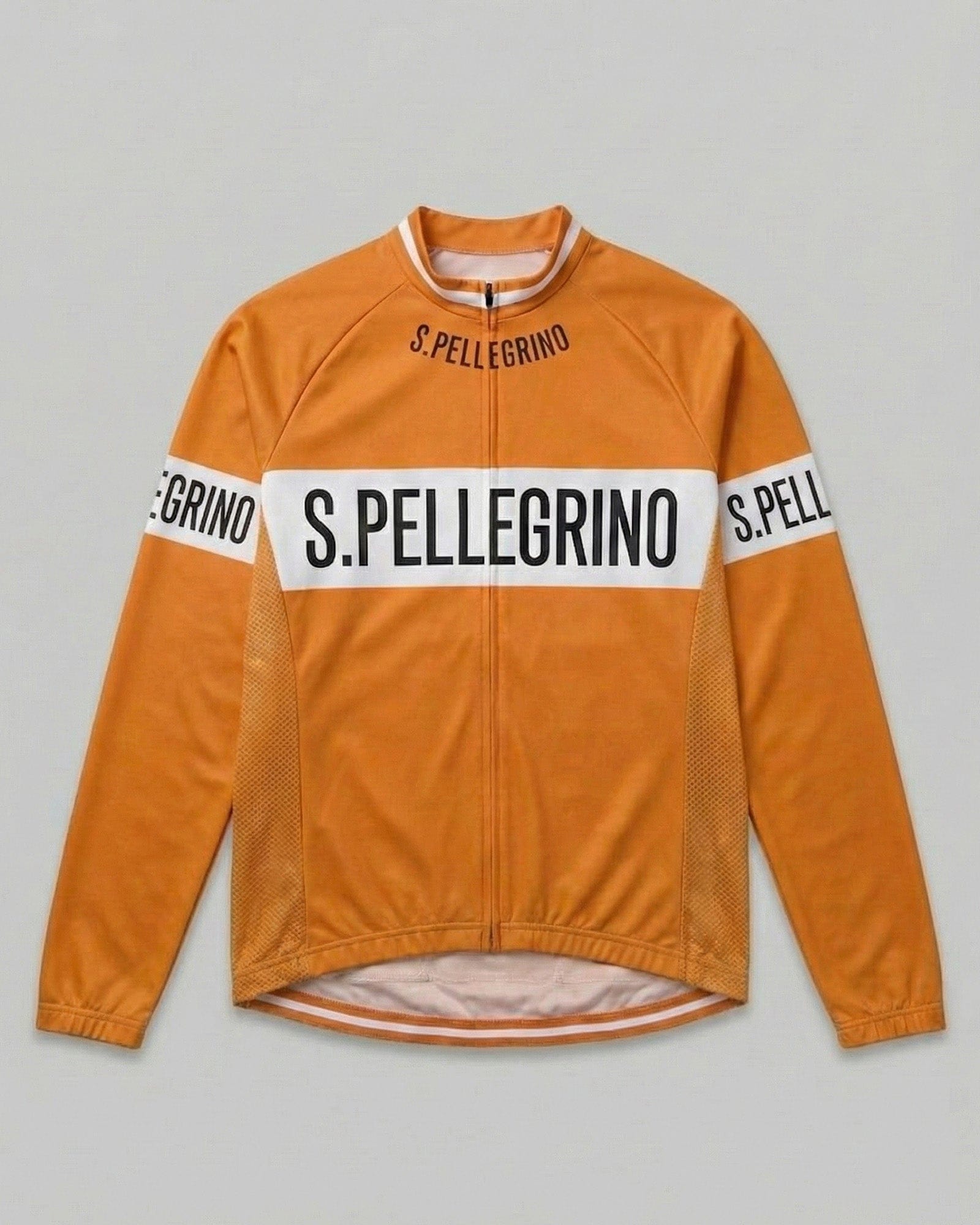retrolica MEN / XS 1950s - 60s San Pellegrino Long Sleeve Retro Cycling Jersey - Italian Classic Team Replica