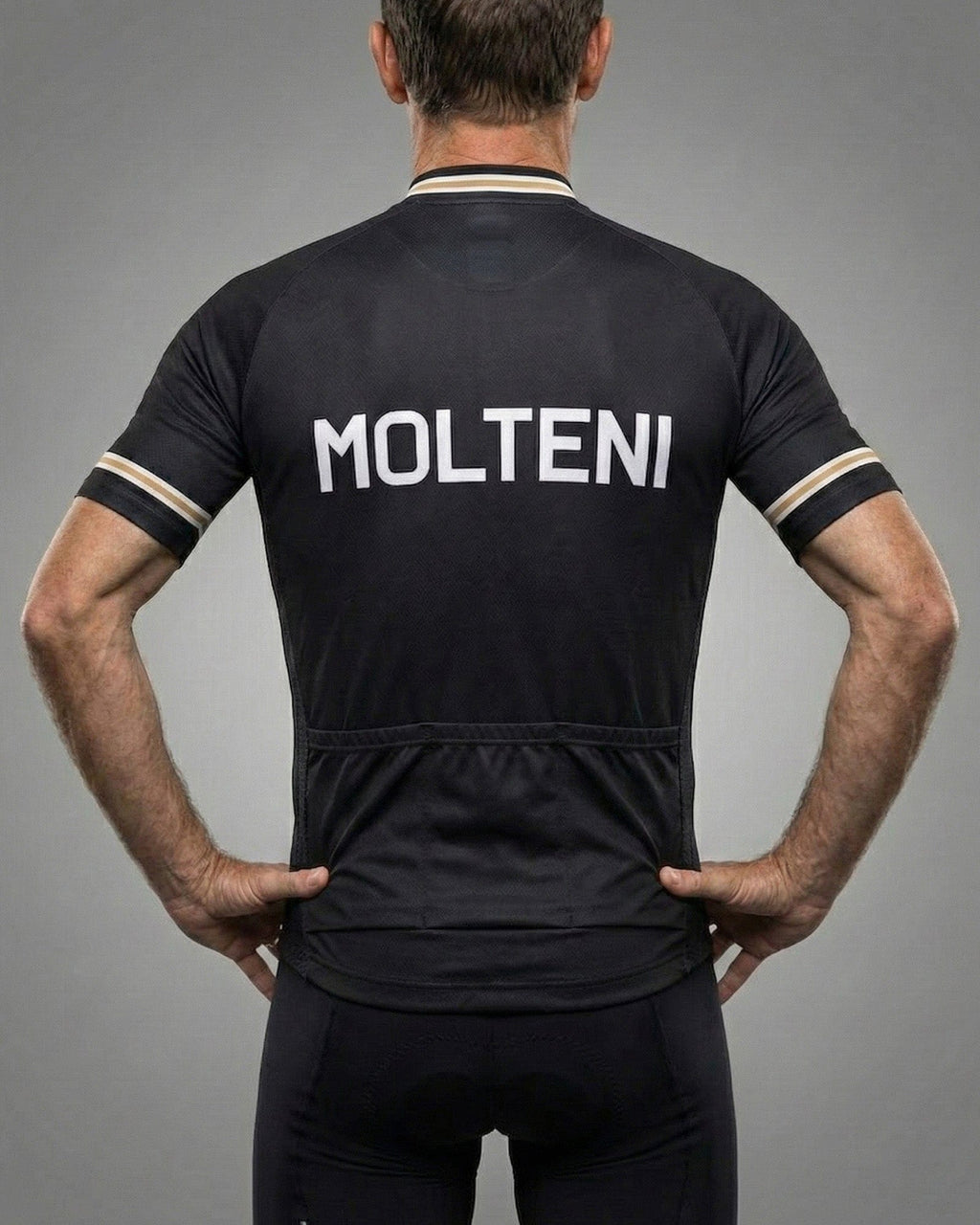 retrolica 1960s Molteni Black Retro Cycling Jersey - Iconic Italian Classic