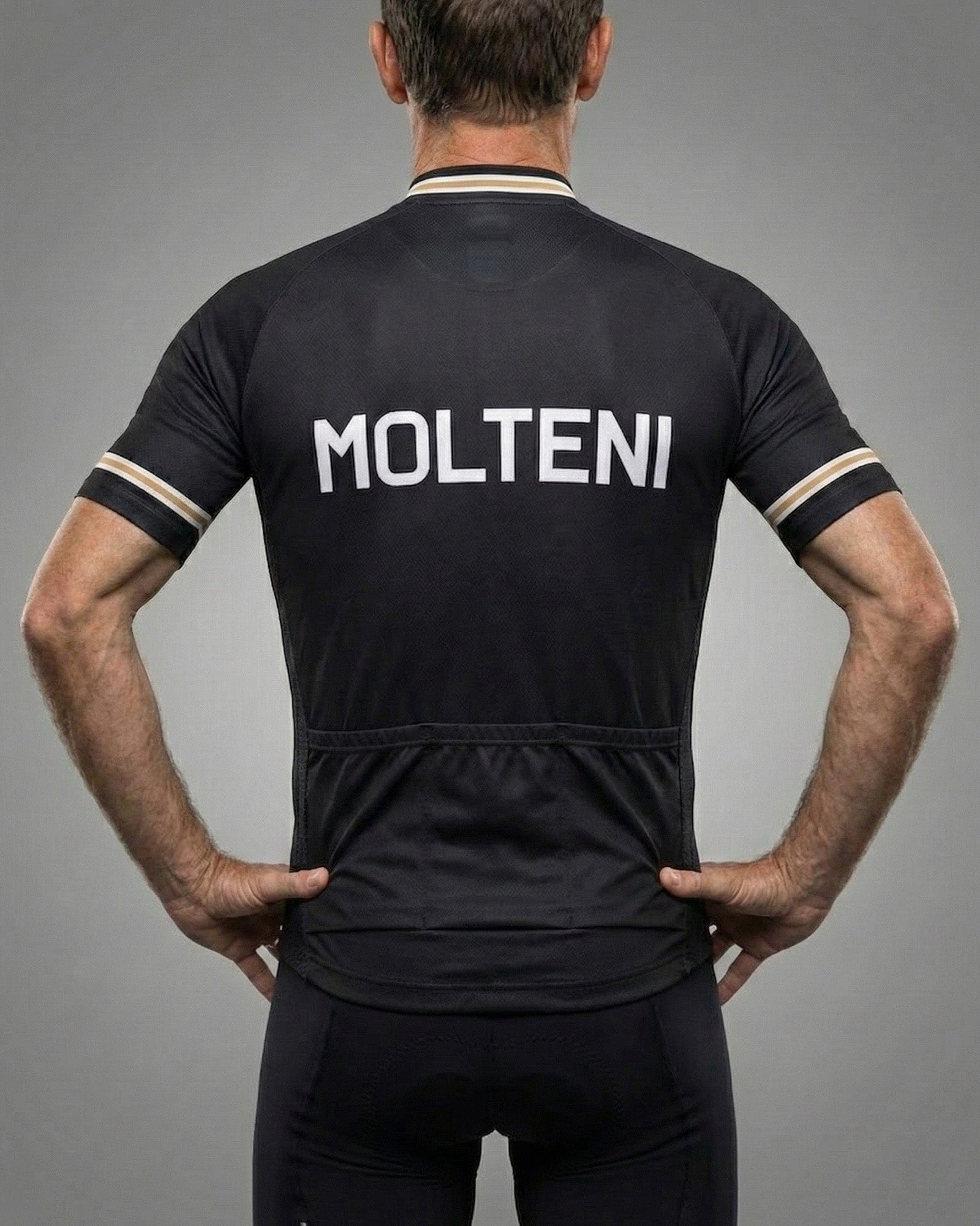 retrolica 1960s Molteni Black Retro Cycling Jersey - Iconic Italian Classic