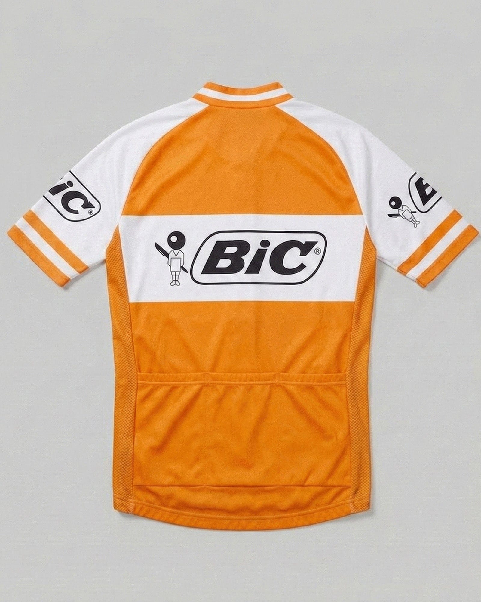 retrolica 1967-1974 Bic Orange Retro Cycling Jersey - Jacques Anquetil & Luis Ocaña