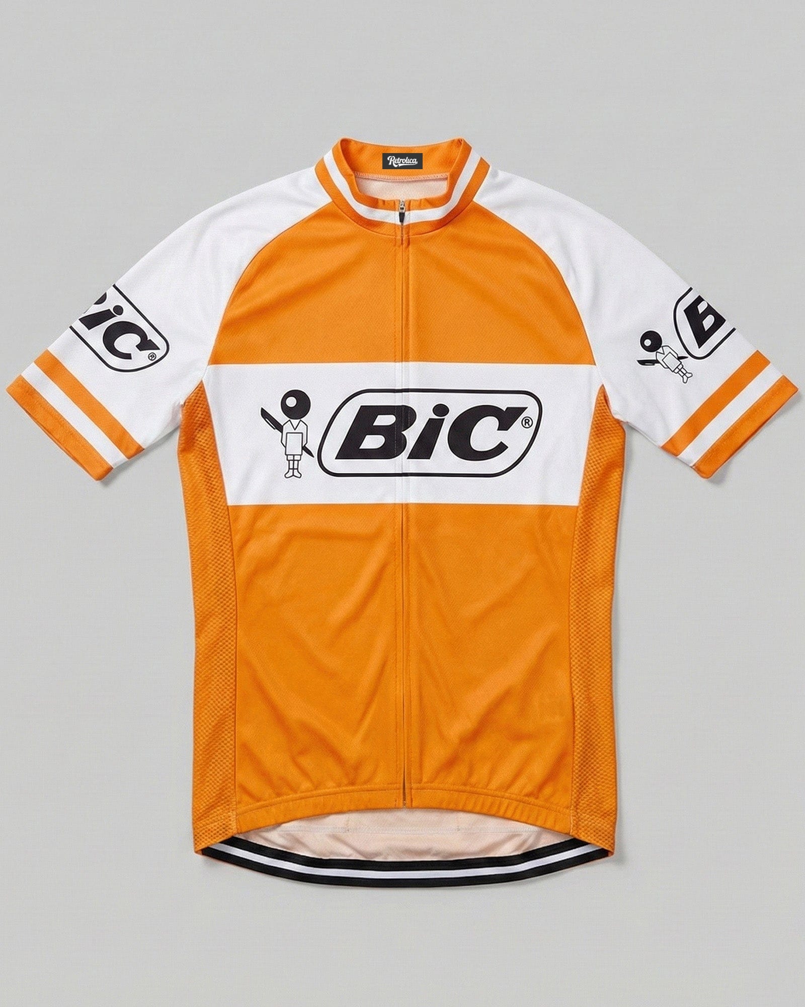 retrolica MEN / XS 1967-1974 Bic Orange Retro Cycling Jersey - Jacques Anquetil & Luis Ocaña