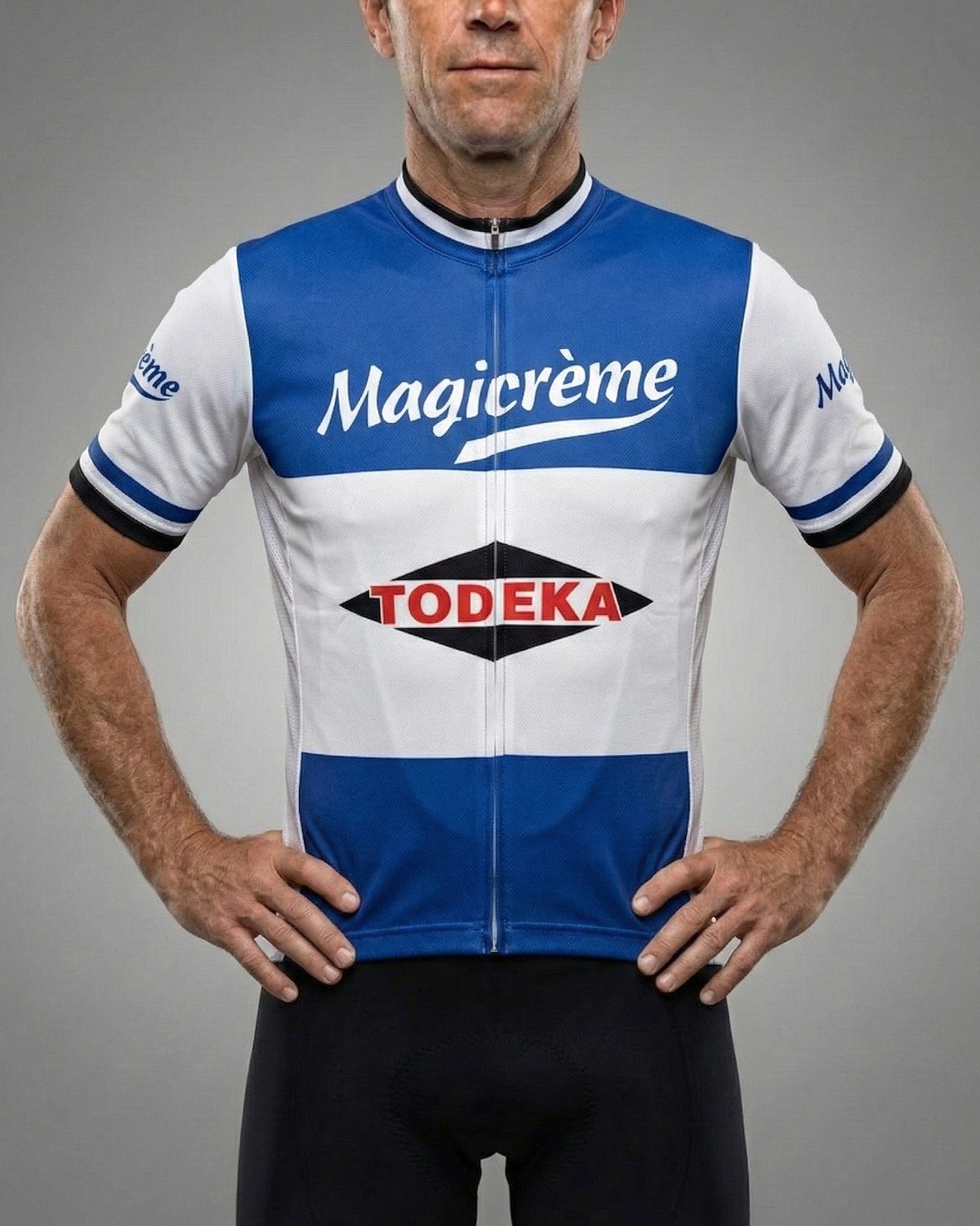 retrolica 1970s Noret Style Todeka Magicicrème Retro Cycling Jersey