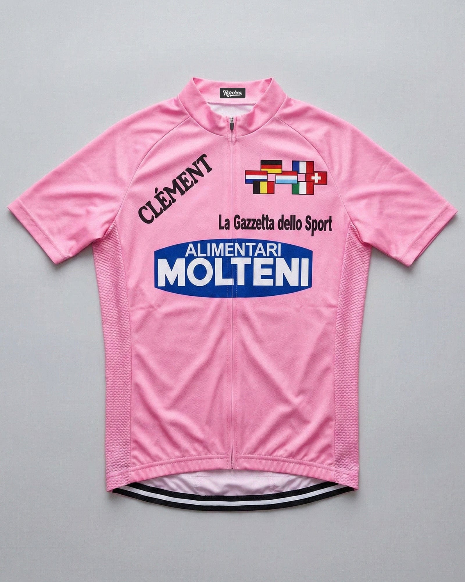retrolica MEN / XS 1972 Molteni Giro d'Italia Maglia Rosa Pink Leader Retro Cycling Jersey - Eddy Merckx