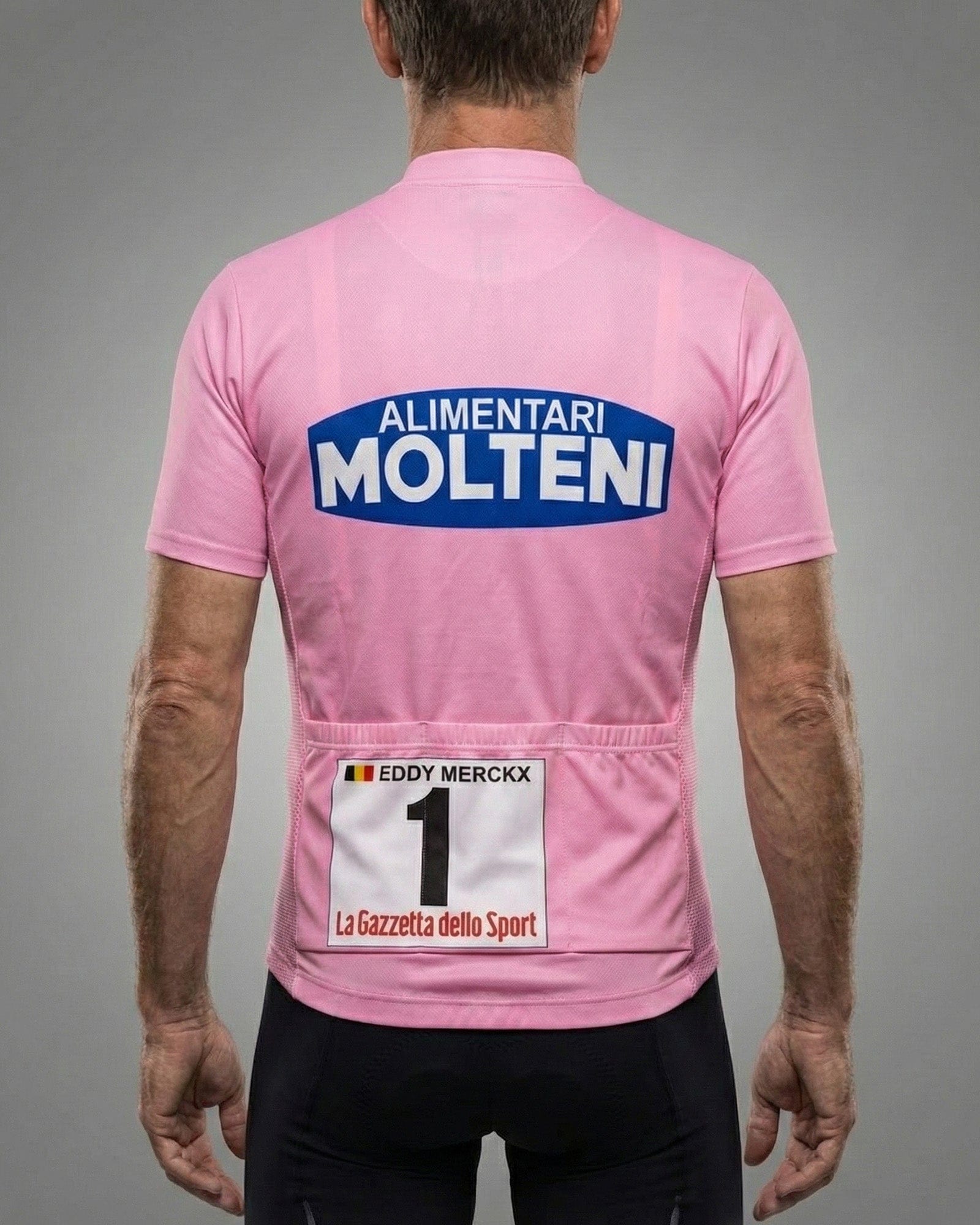 retrolica 1972 Molteni Giro d'Italia Maglia Rosa Pink Leader Retro Cycling Jersey - Eddy Merckx