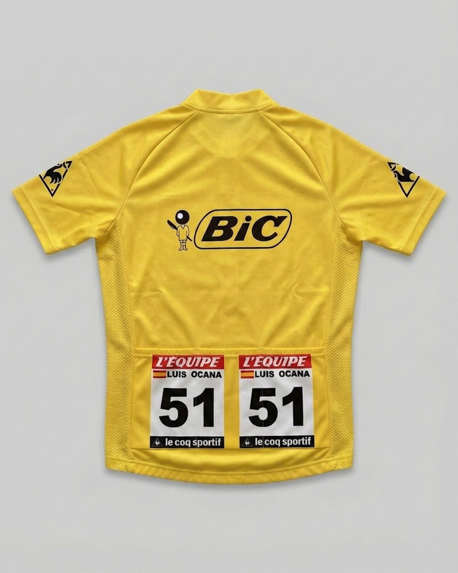 retrolica 1973 Bic Tour de France Yellow Maillot Jaune Retro Cycling Jersey - Luis Ocaña Edition