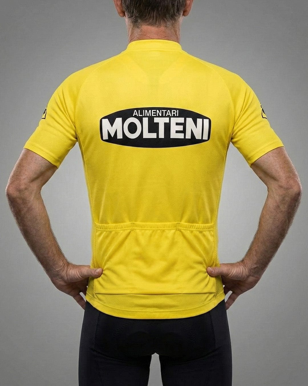 retrolica 1974 Molteni Tour de France Yellow Maillot Jaune Retro Cycling Jersey - Eddy Merckx Edition