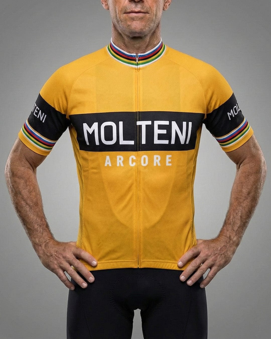 retrolica 1975 Molteni Arcore World Champion Retro Cycling Jersey - Eddy Merckx