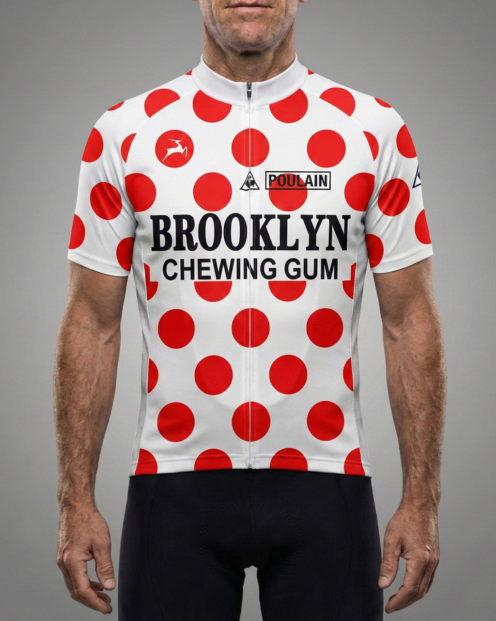 retrolica 1976 Brooklyn Tour de France King of the Mountains Polka Dot Retro Cycling Jersey