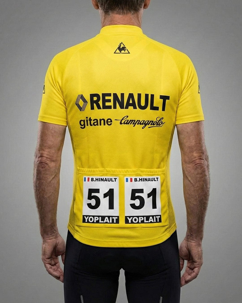 retrolica 1978 Renault-Gitane Tour de France Maillot Jaune Retro Cycling Jersey - Bernard Hinault First Win