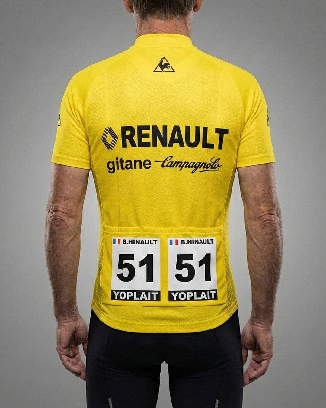 retrolica 1978 Renault-Gitane Tour de France Maillot Jaune Retro Cycling Jersey - Bernard Hinault First Win