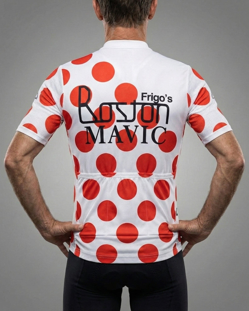 retrolica 1981 Tour de France KOM Polka Dot Retro Cycling Jersey - Lucien Van Impe Boston-Mavic