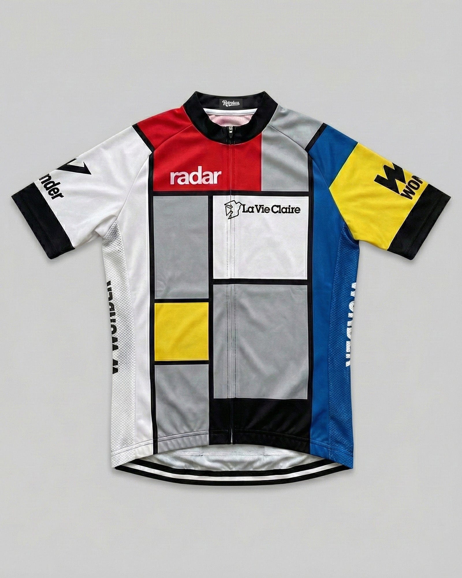 1985 La Vie Claire Mondrian Retro Jersey Hinault LeMond | Retrolica ...