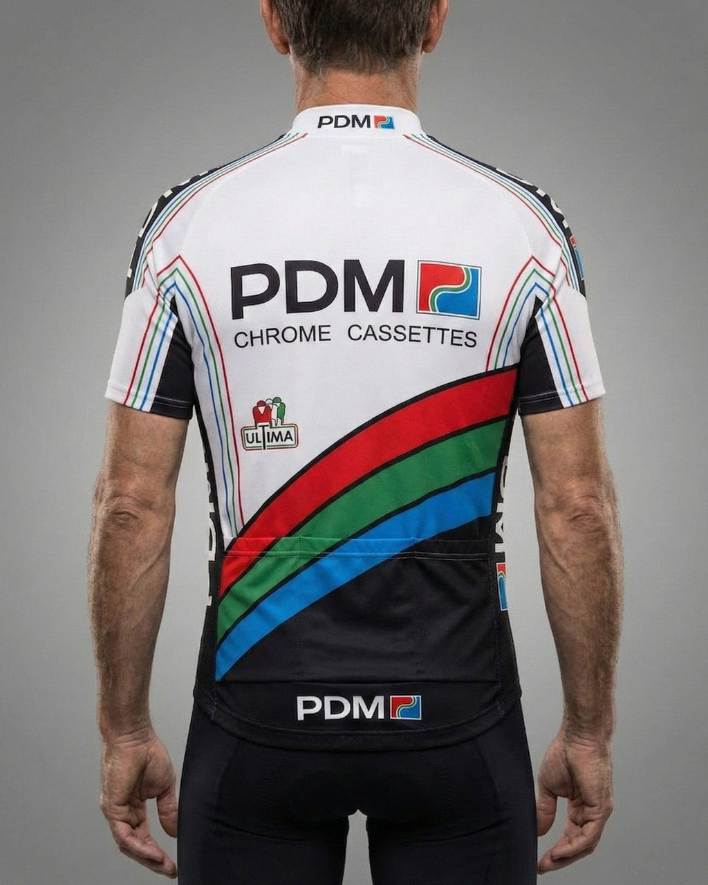 retrolica 1988-1992 PDM Chrome Cassettes Retro Cycling Jersey - Sean Kelly Edition
