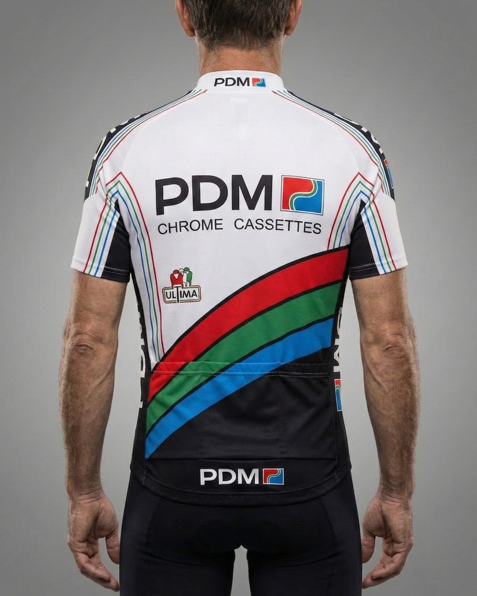 retrolica 1988-1992 PDM Chrome Cassettes Retro Cycling Jersey - Sean Kelly Edition