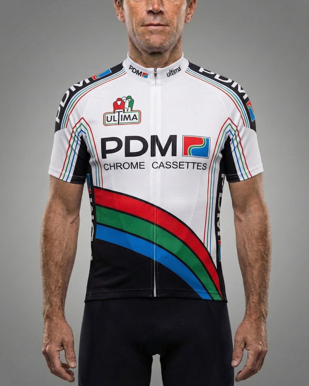 retrolica 1988-1992 PDM Chrome Cassettes Retro Cycling Jersey - Sean Kelly Edition