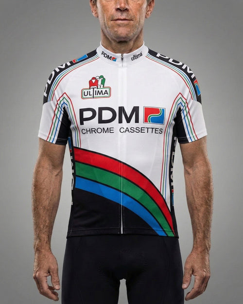 retrolica 1988-1992 PDM Chrome Cassettes Retro Cycling Jersey - Sean Kelly Edition