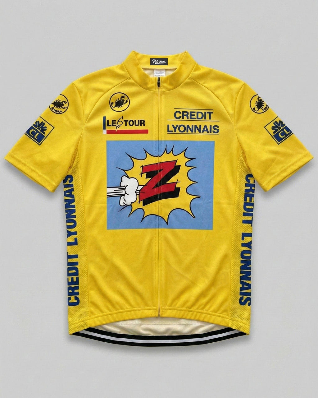 retrolica MEN / XS 1990 Z Tour de France Yellow Maillot Jaune Retro Cycling Jersey - Greg LeMond