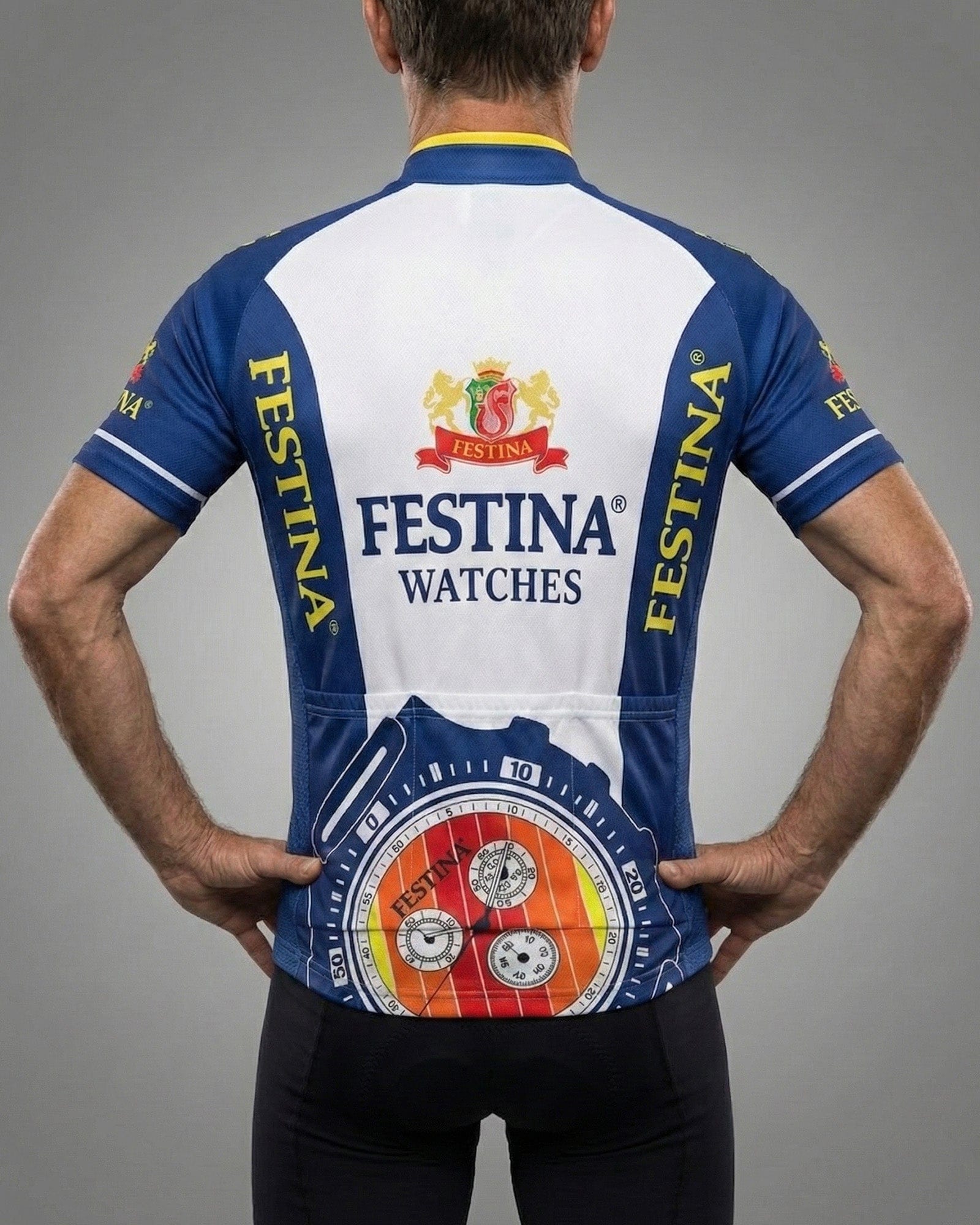 retrolica 1990s Festina Watches Retro Cycling Jersey - Peugeot-Festina Era