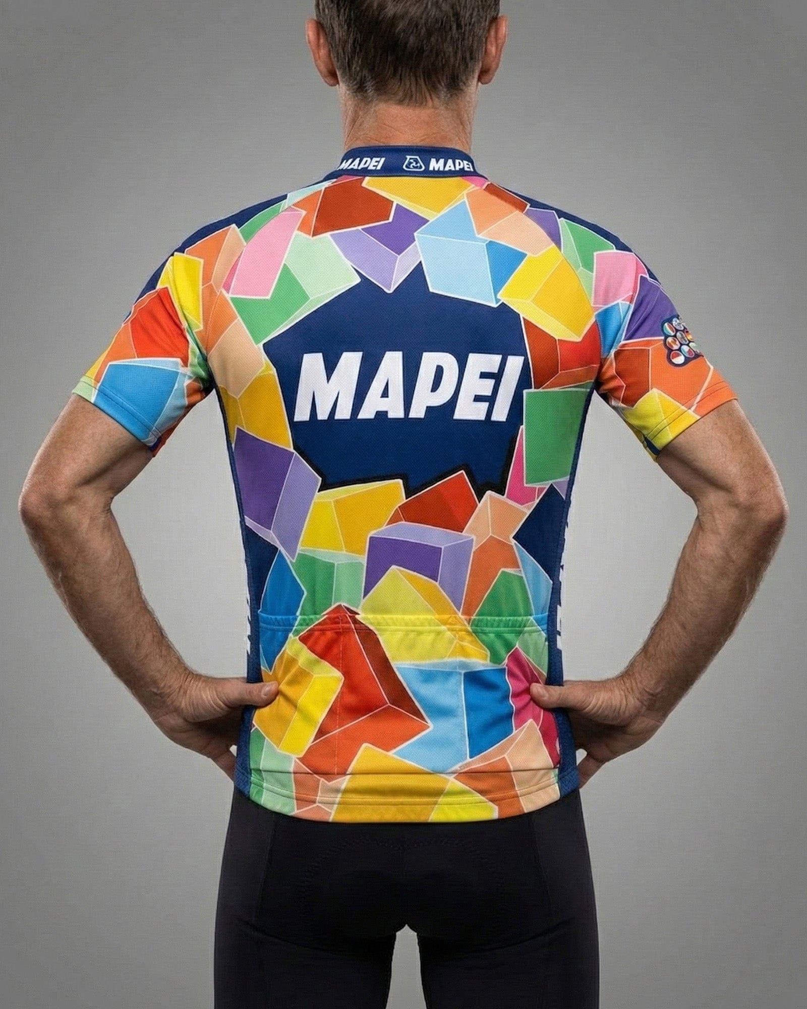 retrolica 1990s Mapei Iconic Colorful Cubes Retro Cycling Jersey