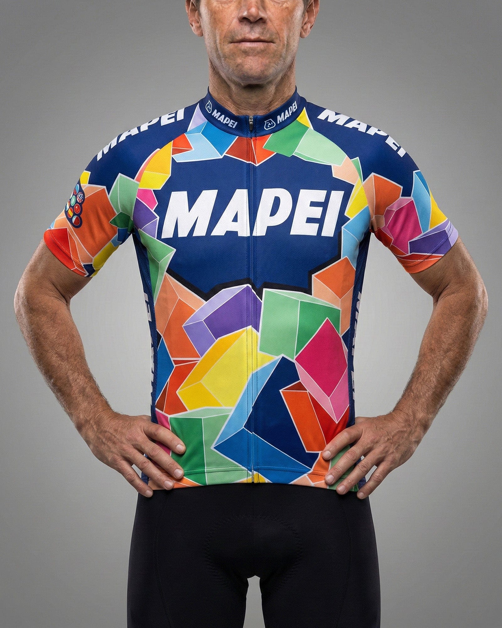 retrolica 1990s Mapei Iconic Colorful Cubes Retro Cycling Jersey