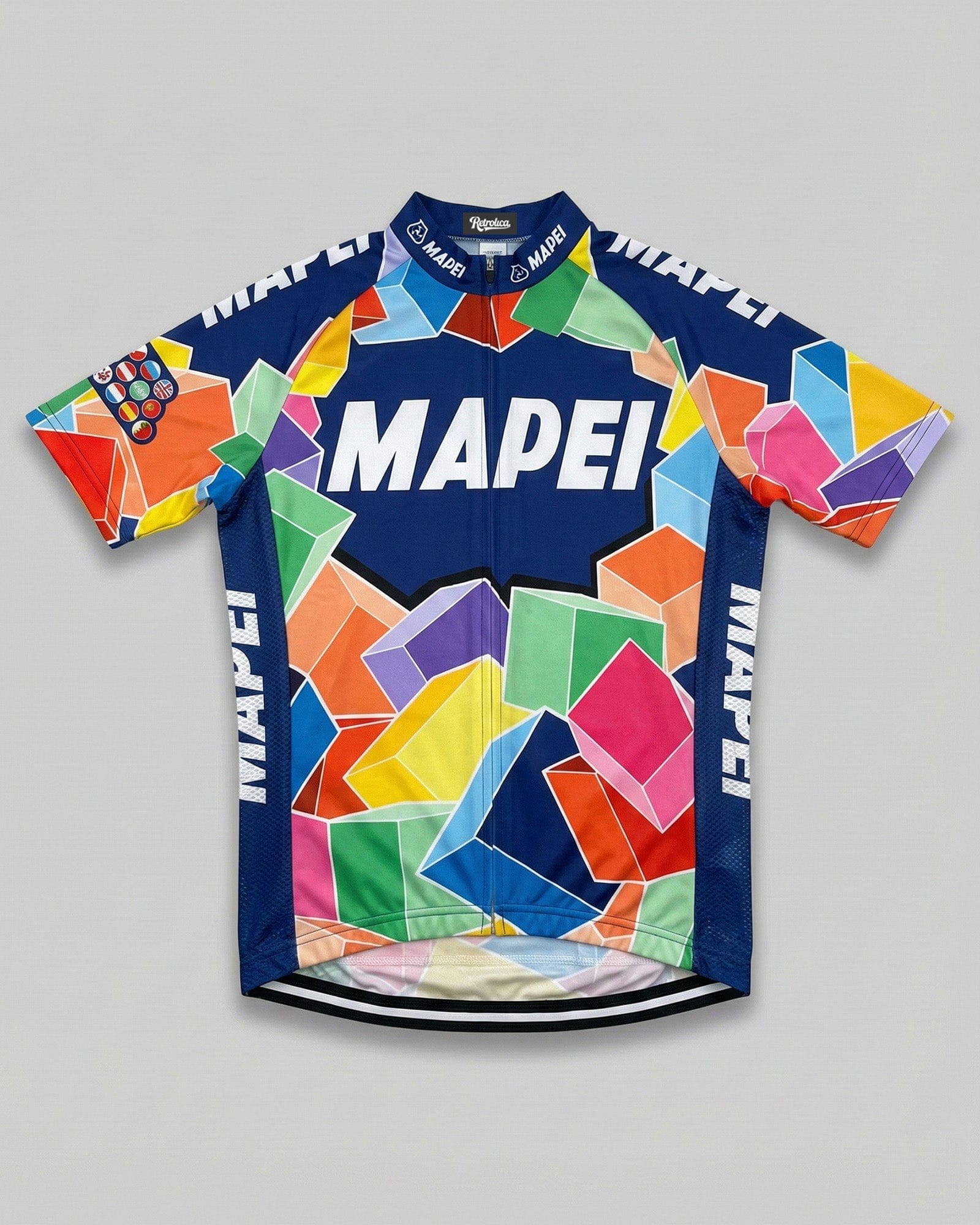 retrolica MEN / XS 1990s Mapei Iconic Colorful Cubes Retro Cycling Jersey