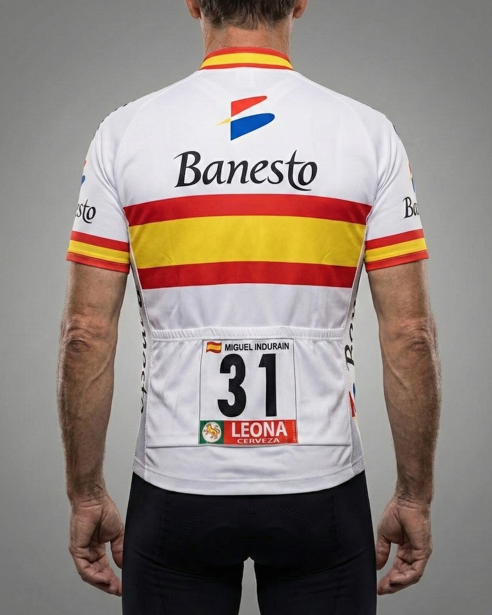 retrolica 1995 Banesto Spanish National Retro Cycling Jersey - Miguel Indurain