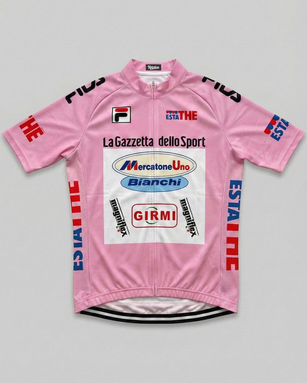 retrolica MEN / XS 1999 Giro d'Italia Maglia Rosa Retro Cycling Jersey - Marco Pantani