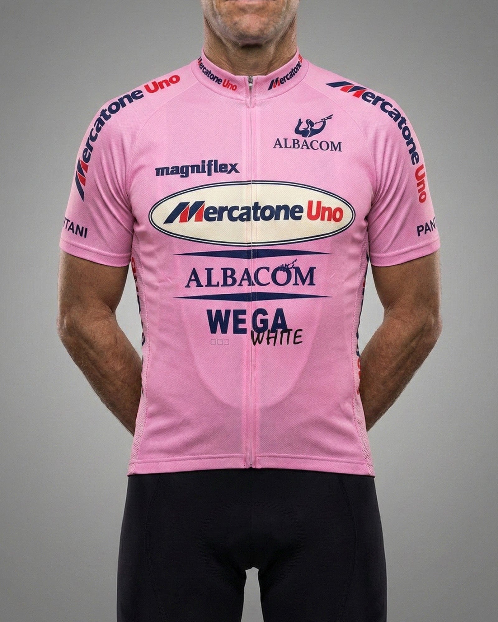 retrolica 2000 Mercatone Uno Albacom Pink Retro Cycling Jersey - Marco Pantani
