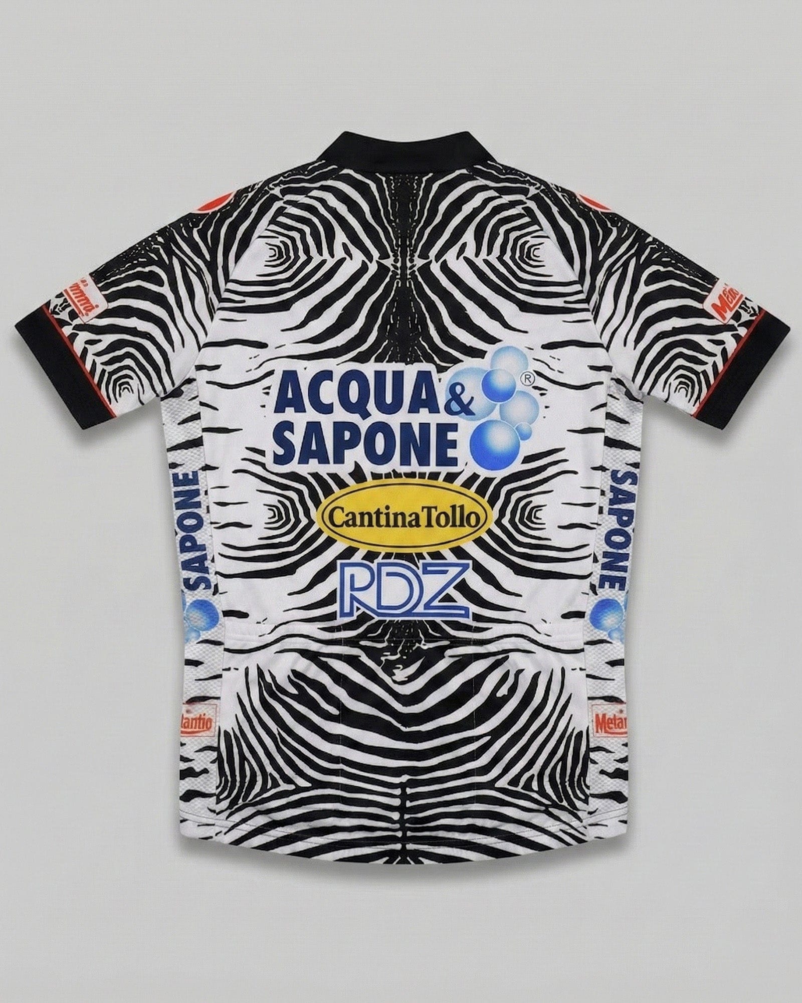 retrolica 2002 Acqua & Sapone Cantina Tollo Zebra Retro Cycling Jersey - Mario Cipollini