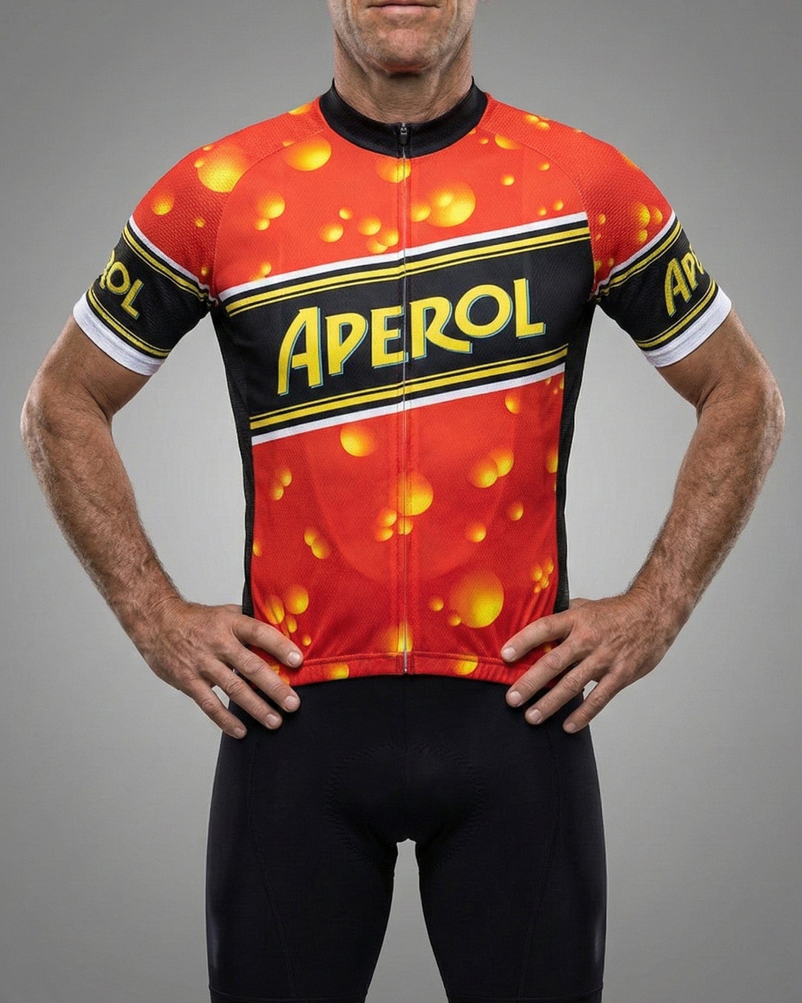 retrolica Aperol Retro Cycling Jersey - Spritz Inspired Italian Fun