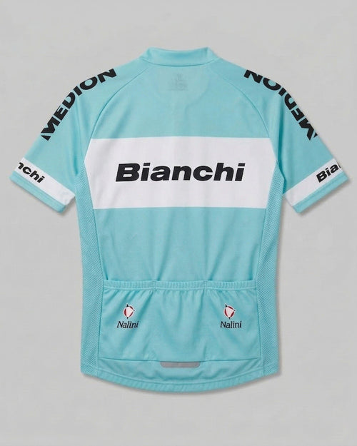 retrolica Bianchi Nalini Retro Cycling Jersey - Celeste Italian Pro Team Classic