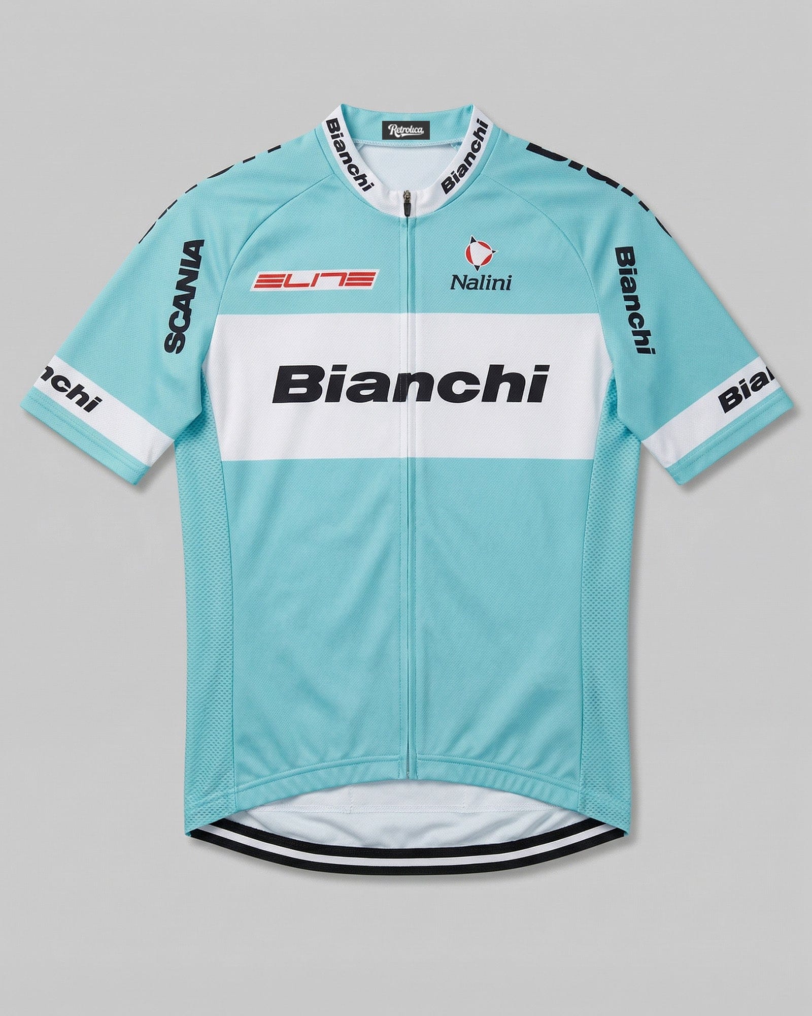 retrolica MEN / XS Bianchi Nalini Retro Cycling Jersey - Celeste Italian Pro Team Classic